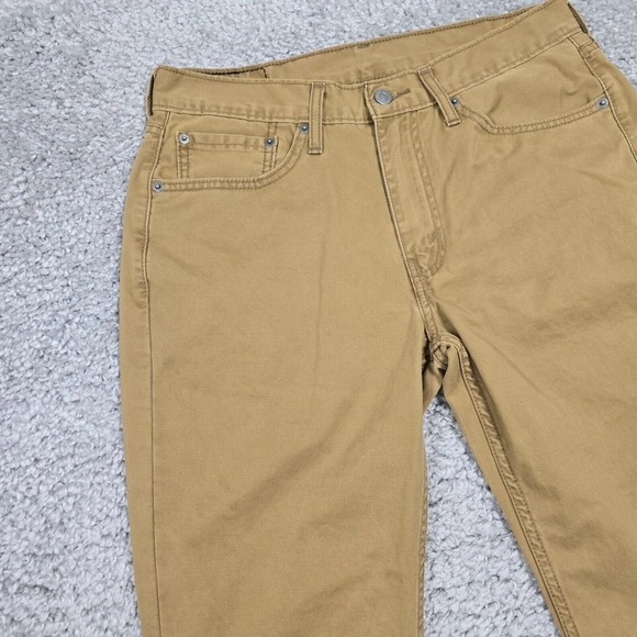 Levis 514 Pants Mens 32x32 Brown Regular Straight Mid Rise Twill Skater Preppy - Picture 3 of 14